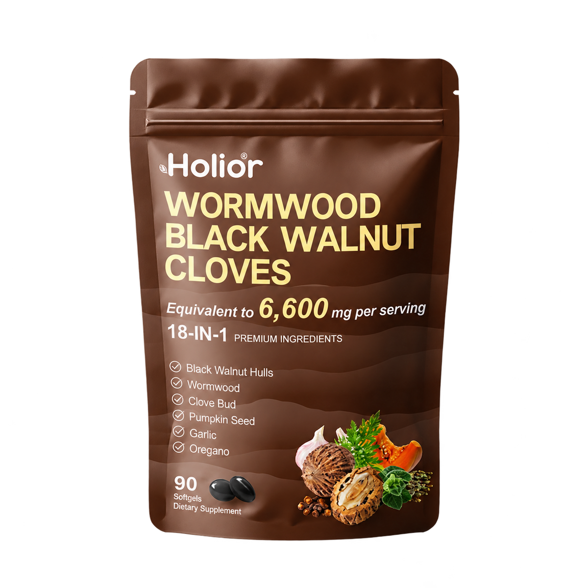 Holior Wormwood Black Walnut Cloves pouch